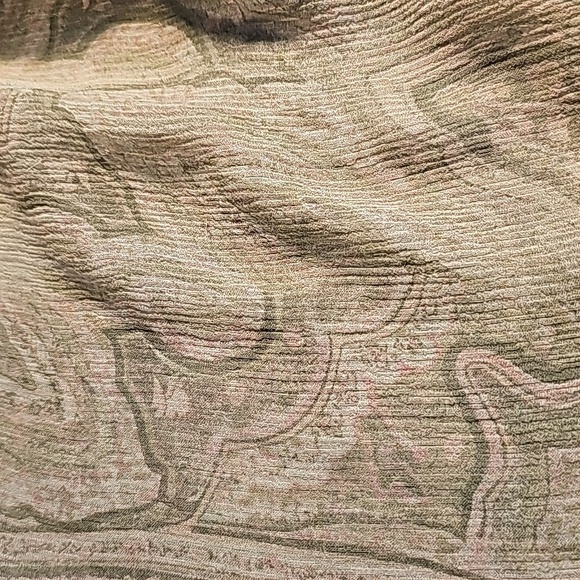 Silk Chiffon Newport News, Y2K blouse. Size 12. Paisley‎ moss green/light pink. - Picture 9 of 9